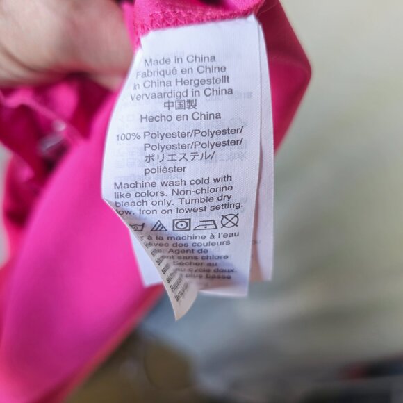 J Crew Sleeveless Ruffle Trim Crepe Blouse Fuchsia Pink Size 8 Like NEW - Picture 5 of 9